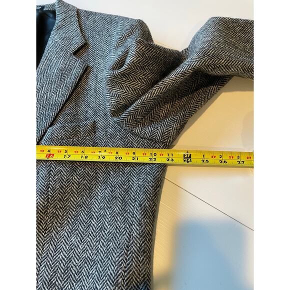 Robert Stock Vintage 100% Wool Tweed Blazer Sport Coat Size 42R Herringbone - Picture 8 of 11
